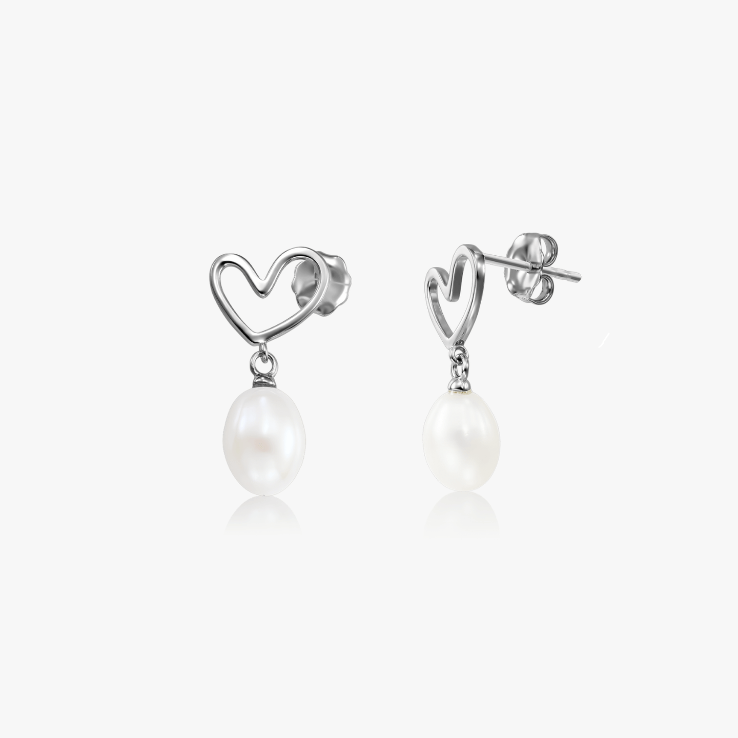 Lydia Silver Earrings - Natural Pearls - Indira
