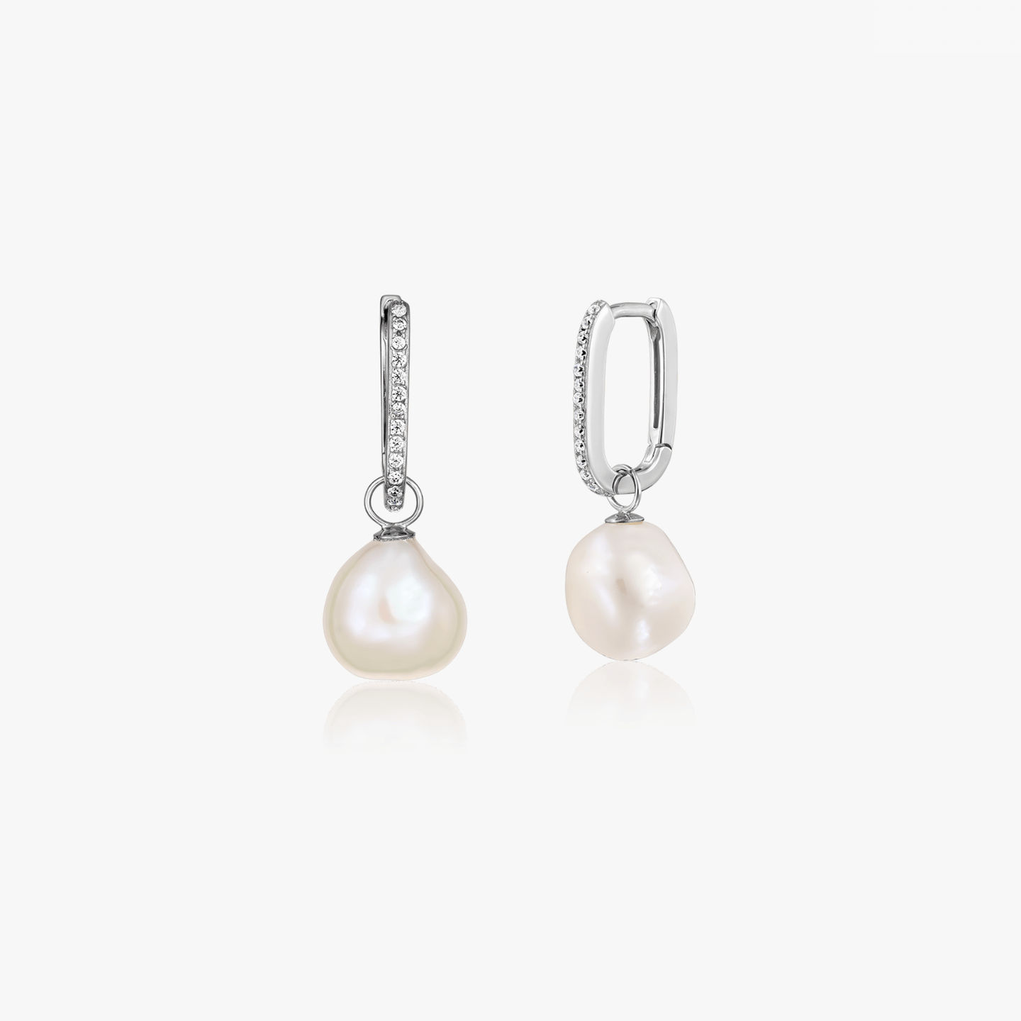 Parfait Silver Earrings - Natural Pearls - Indira