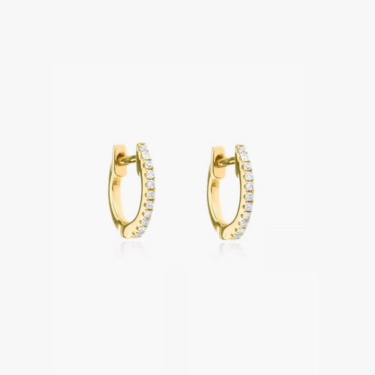 Sadie Golden Silver Earrings - Zirconia