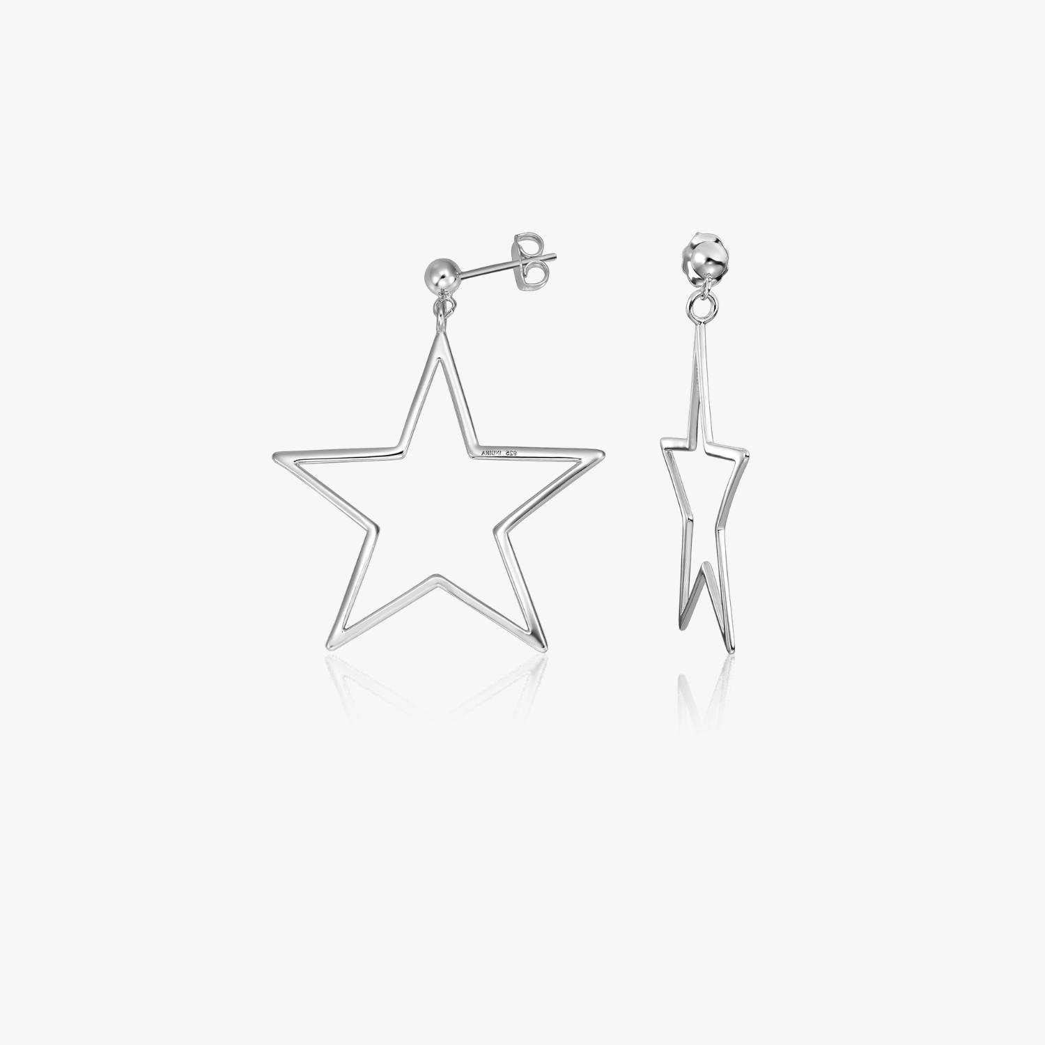 Star Shape silver earrings