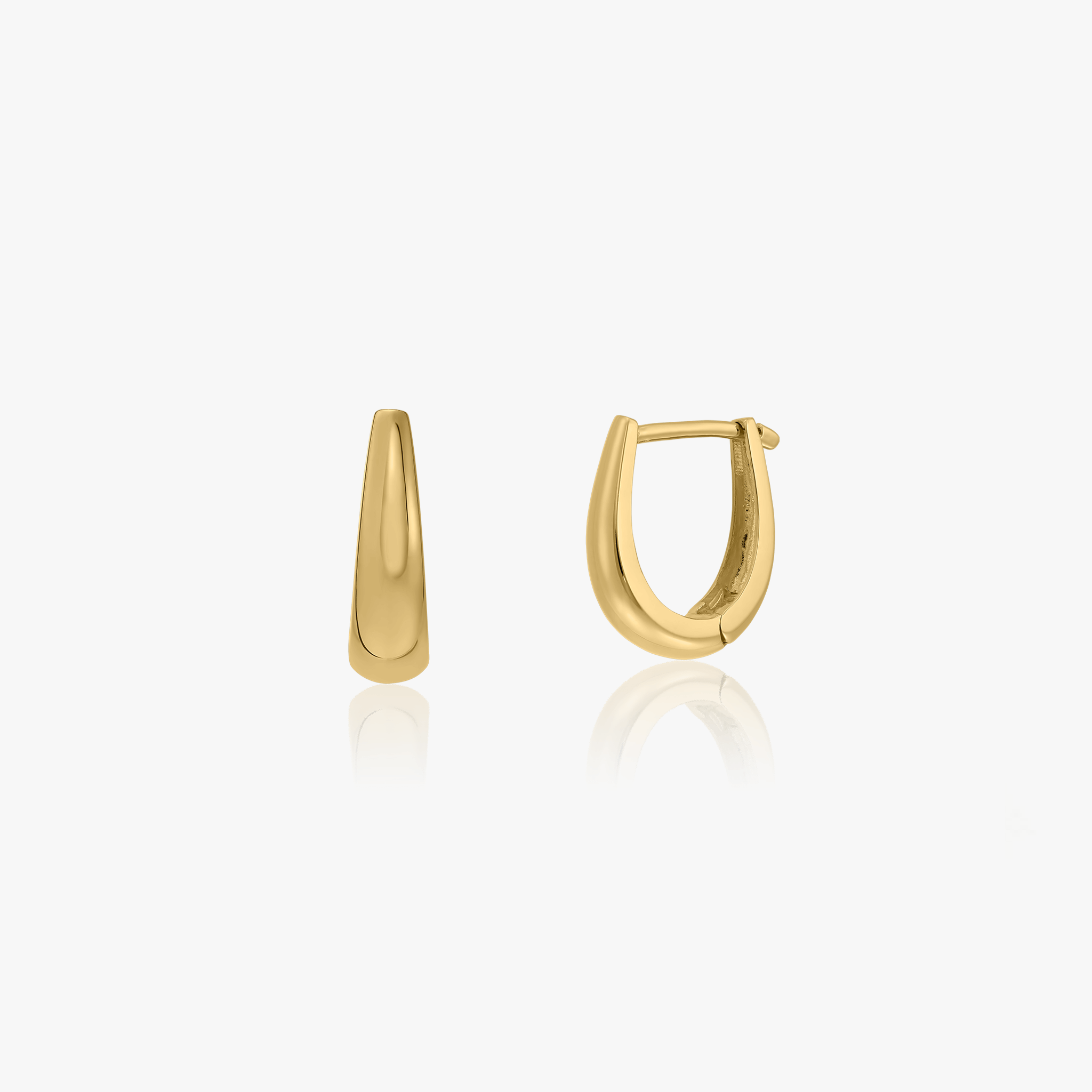 Dome gold earrings