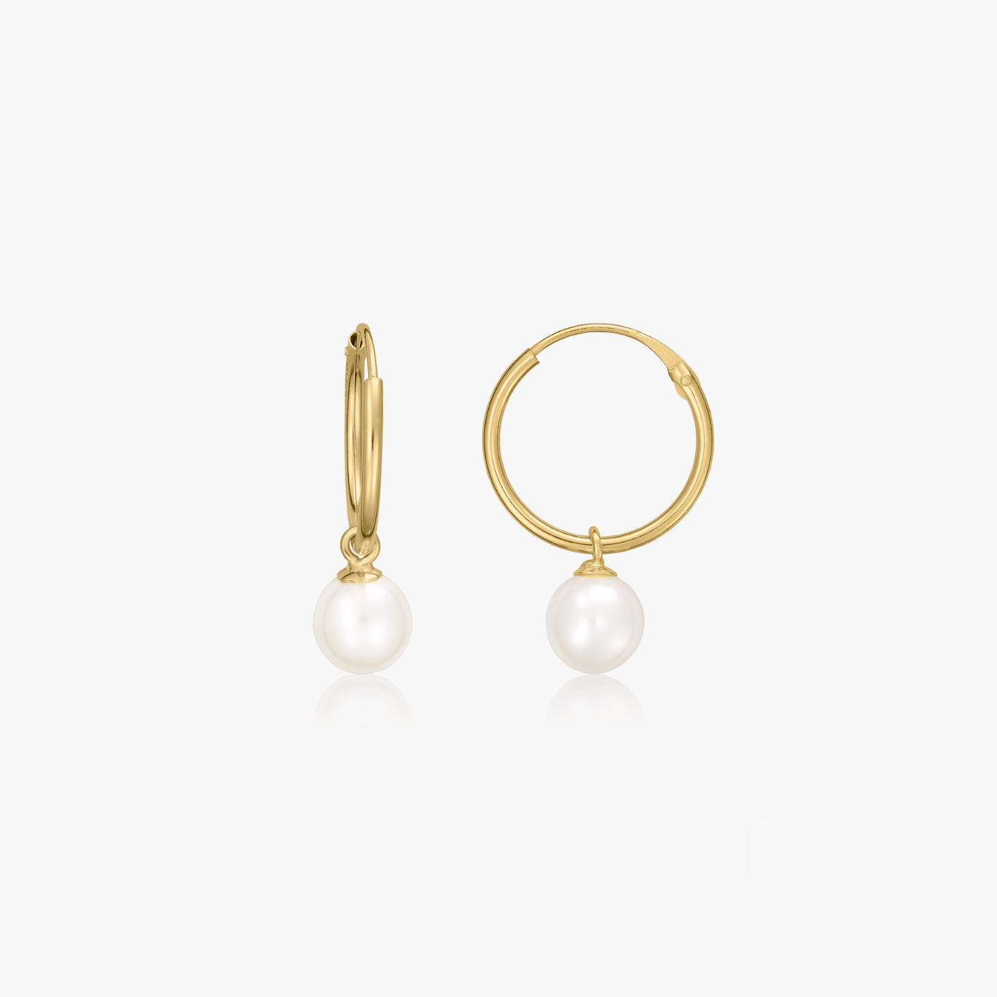 Little Drop Gold Earrings - Natural Pearls - Indira