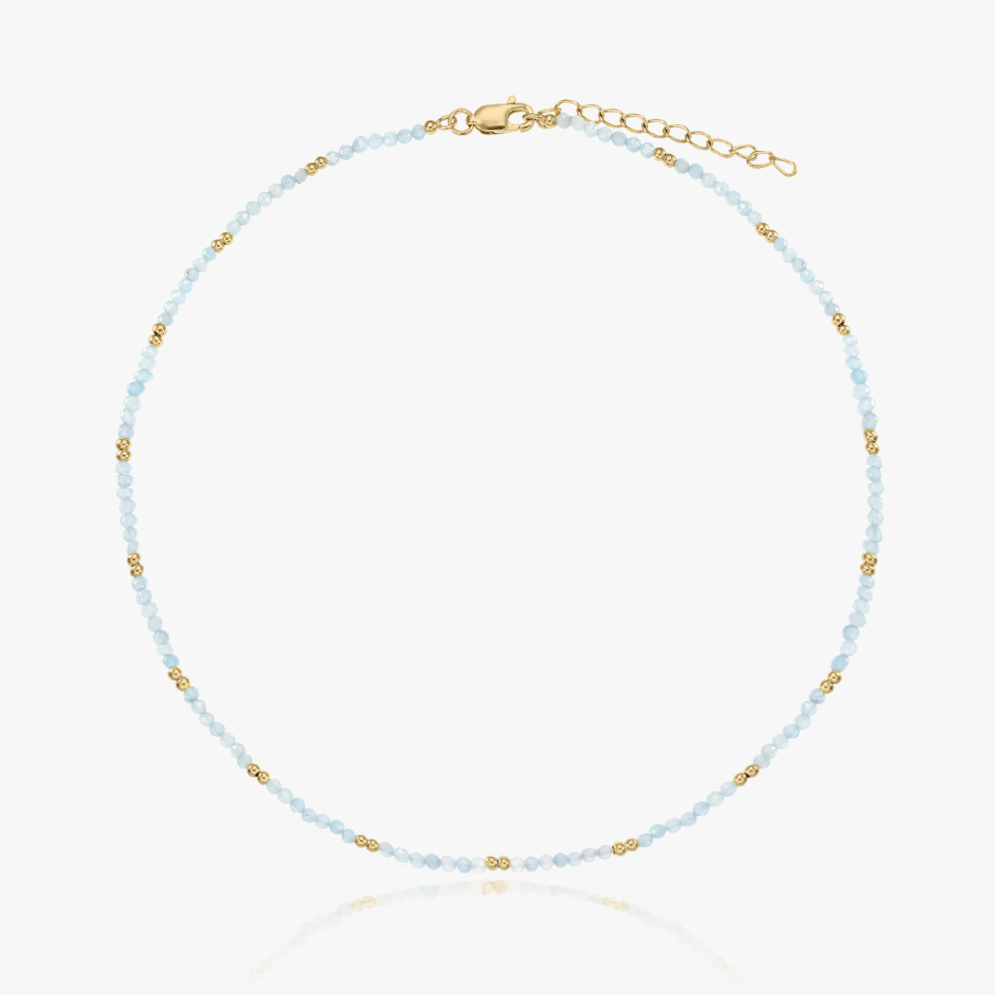 Golden SummerScape silver necklace - Aquamarine
