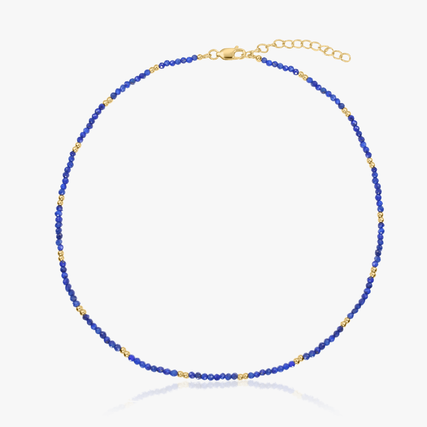 Golden SummerScape silver necklace - Lapis Lazuli