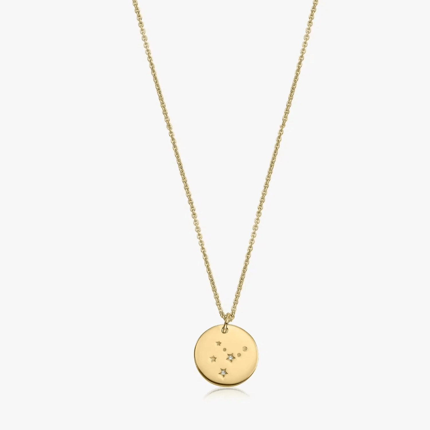 Golden Zodiac silver necklace - Virgo