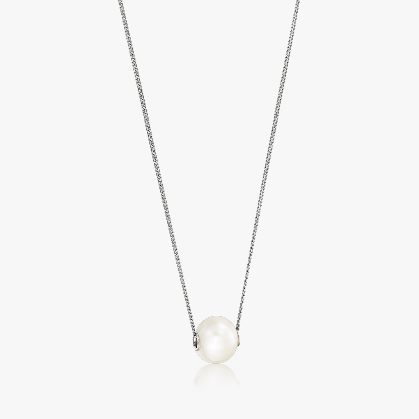 Ruth Silver Necklace - Natural Pearls - Indira