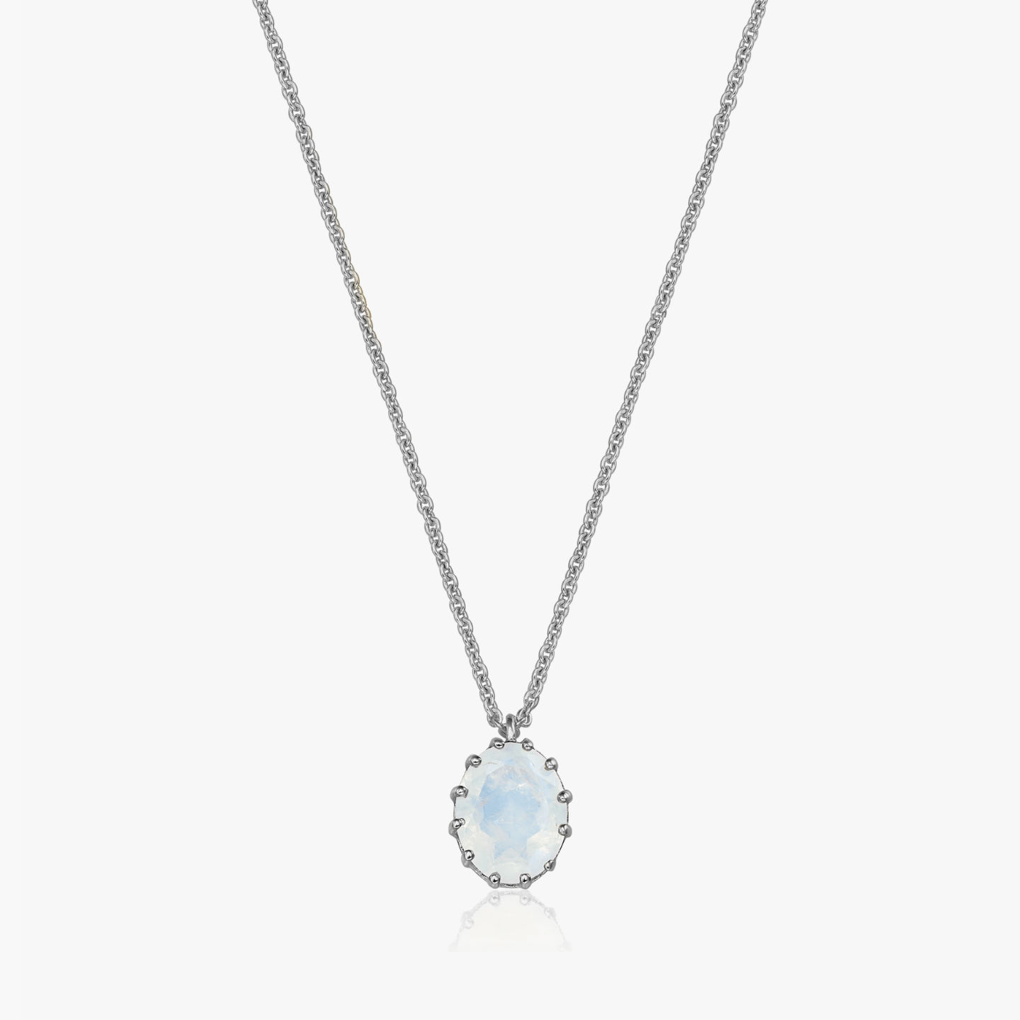Serene Silver Necklace - Moonstone - Indira