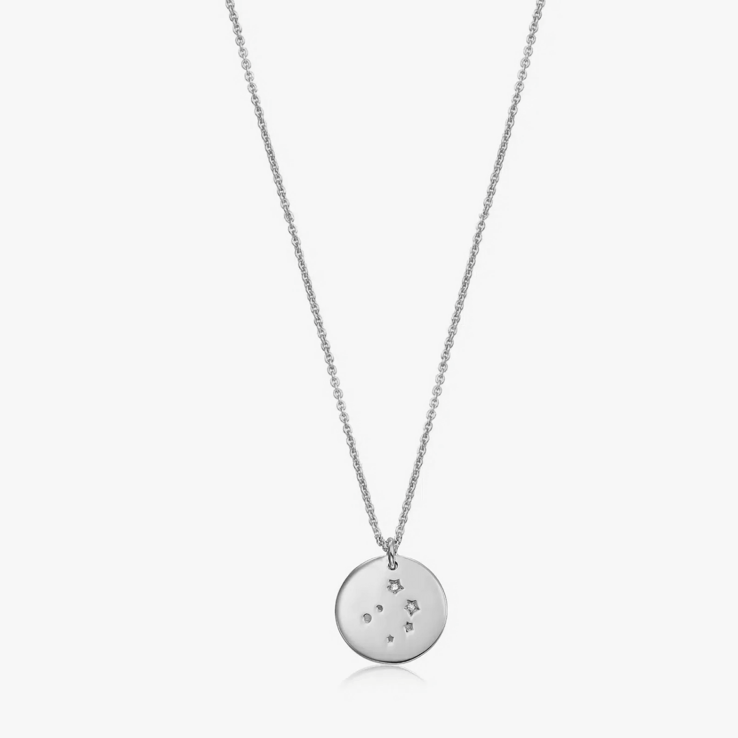 Silver Zodiac Necklace - Libra - Indira