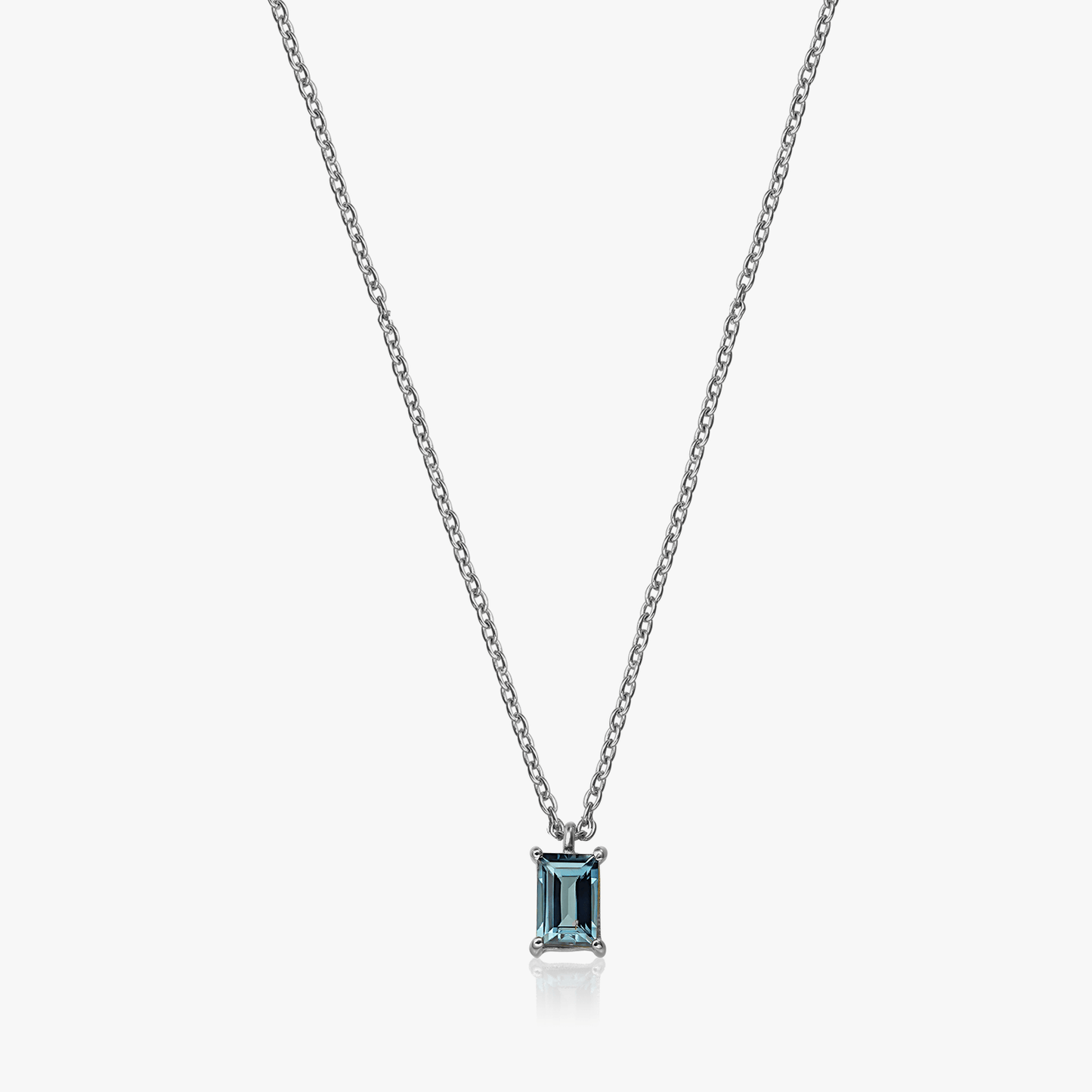 Tonic silver necklace - Topaz Blue London