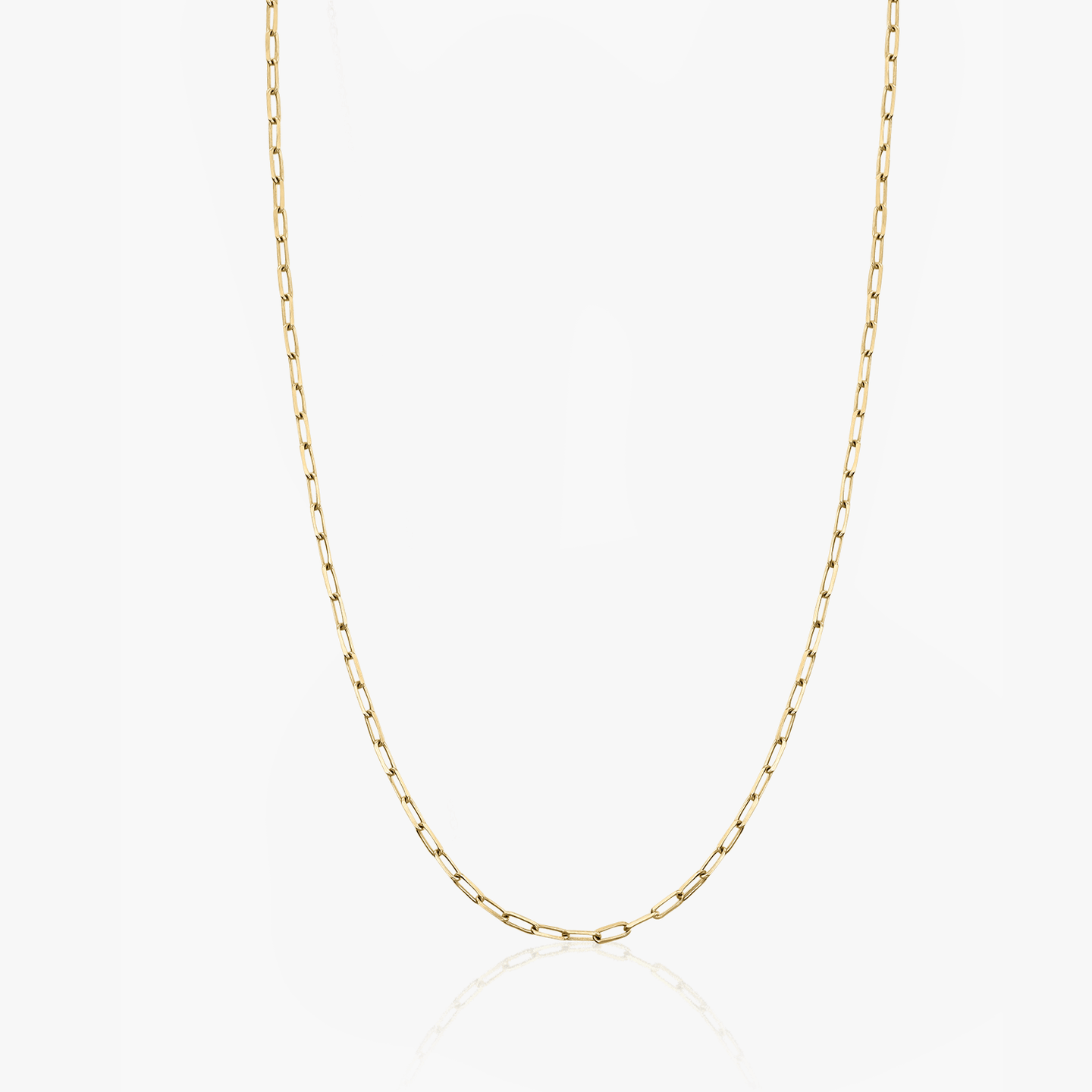 Silver Choker Necklace Golden Paperclip - Indira