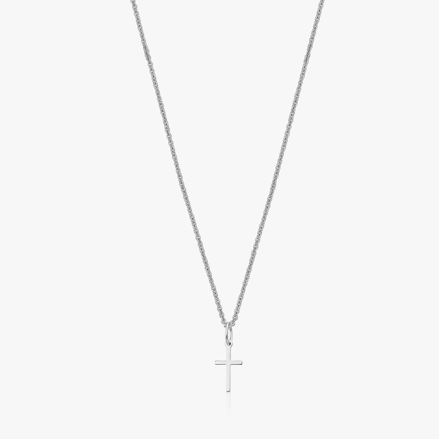 Faith Gold Necklace - White Gold - Indira