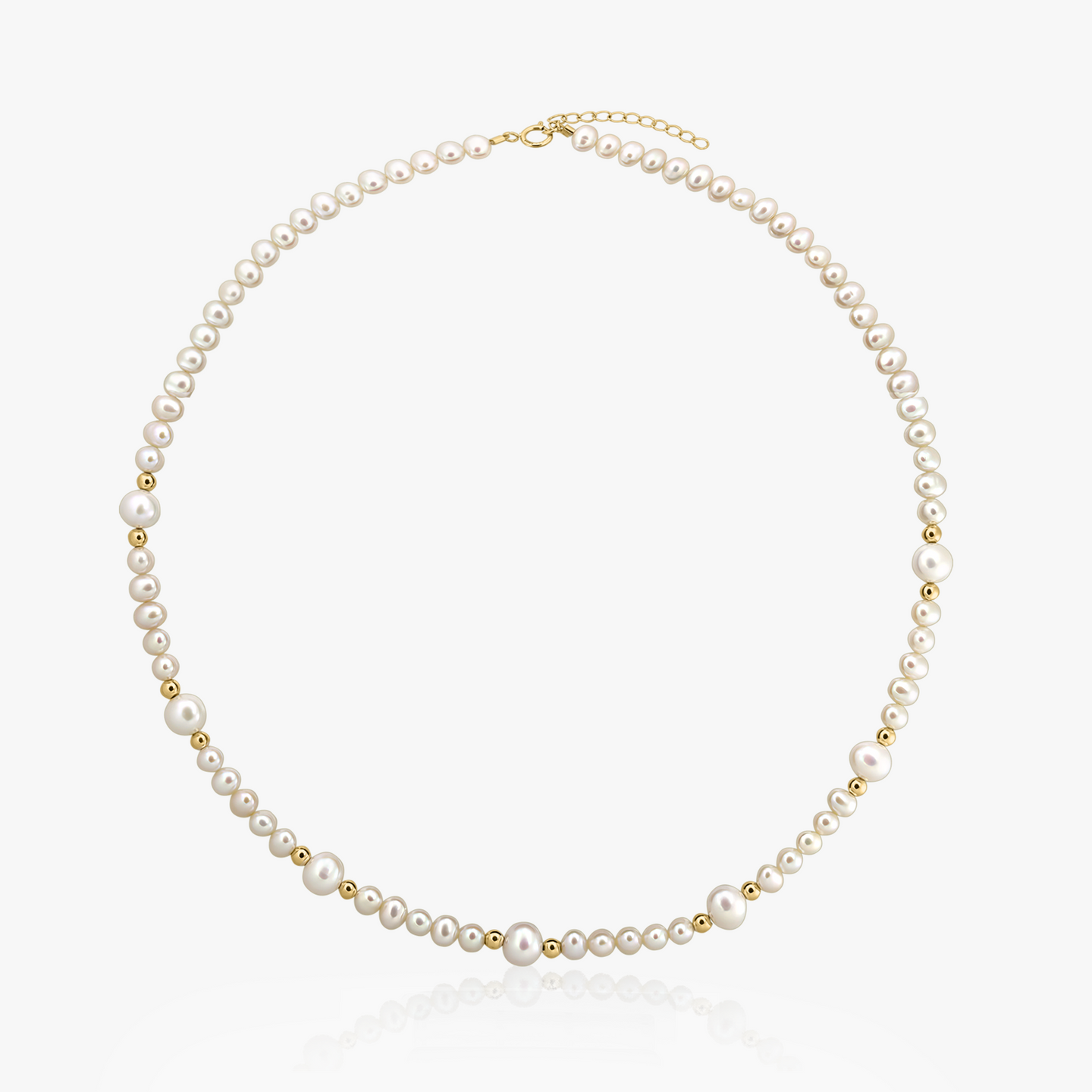 Meghan Gold Necklace - Natural Pearls - Indira