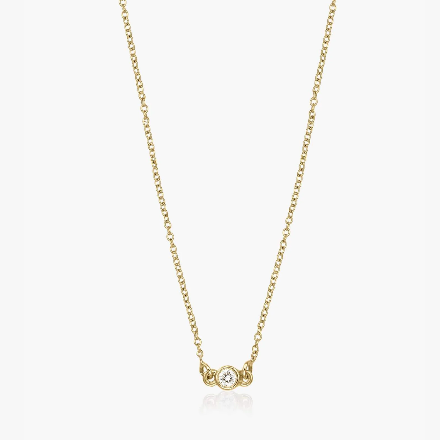 Solo Gold Necklace - Diamonds - Indira