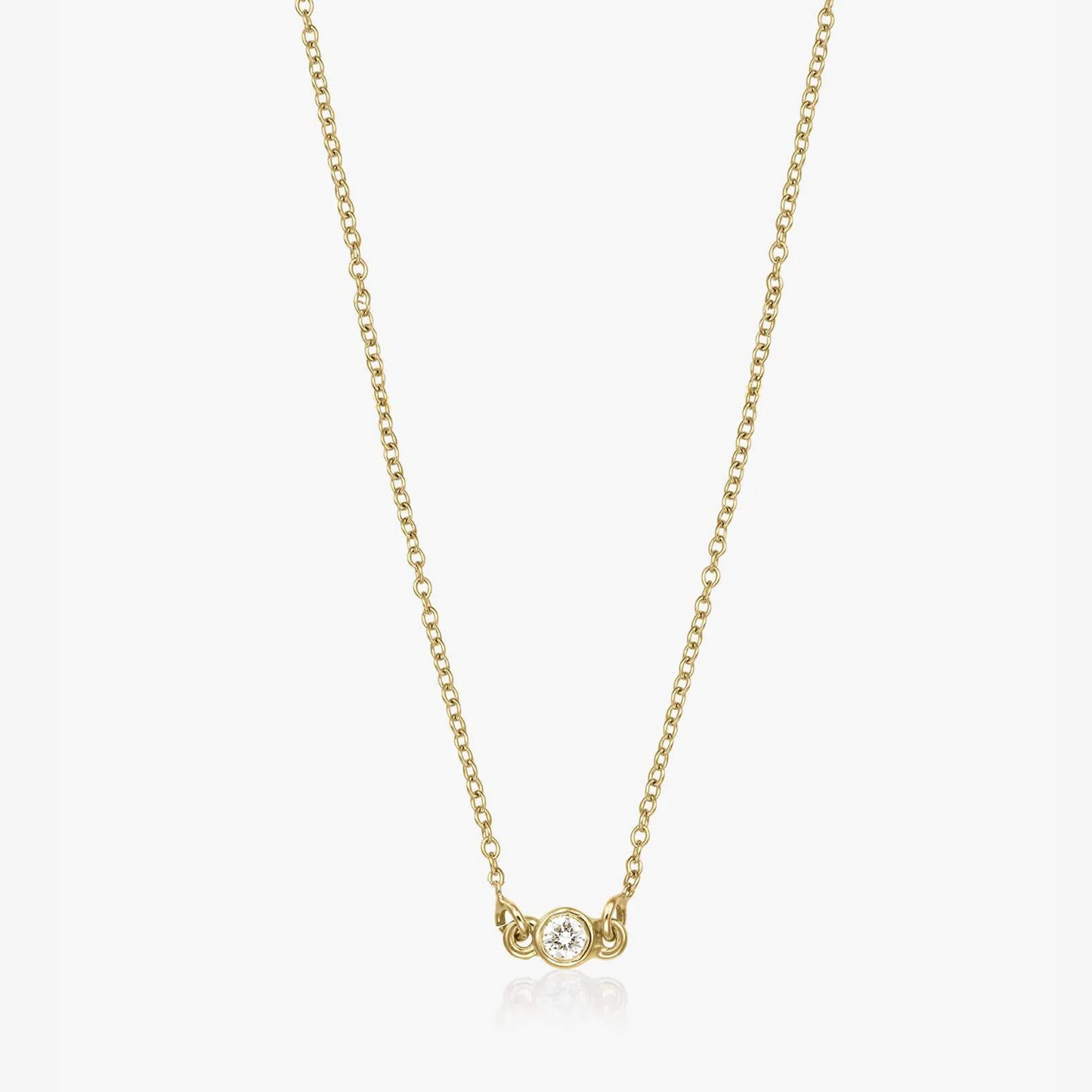 Solo gold necklace - Diamonds