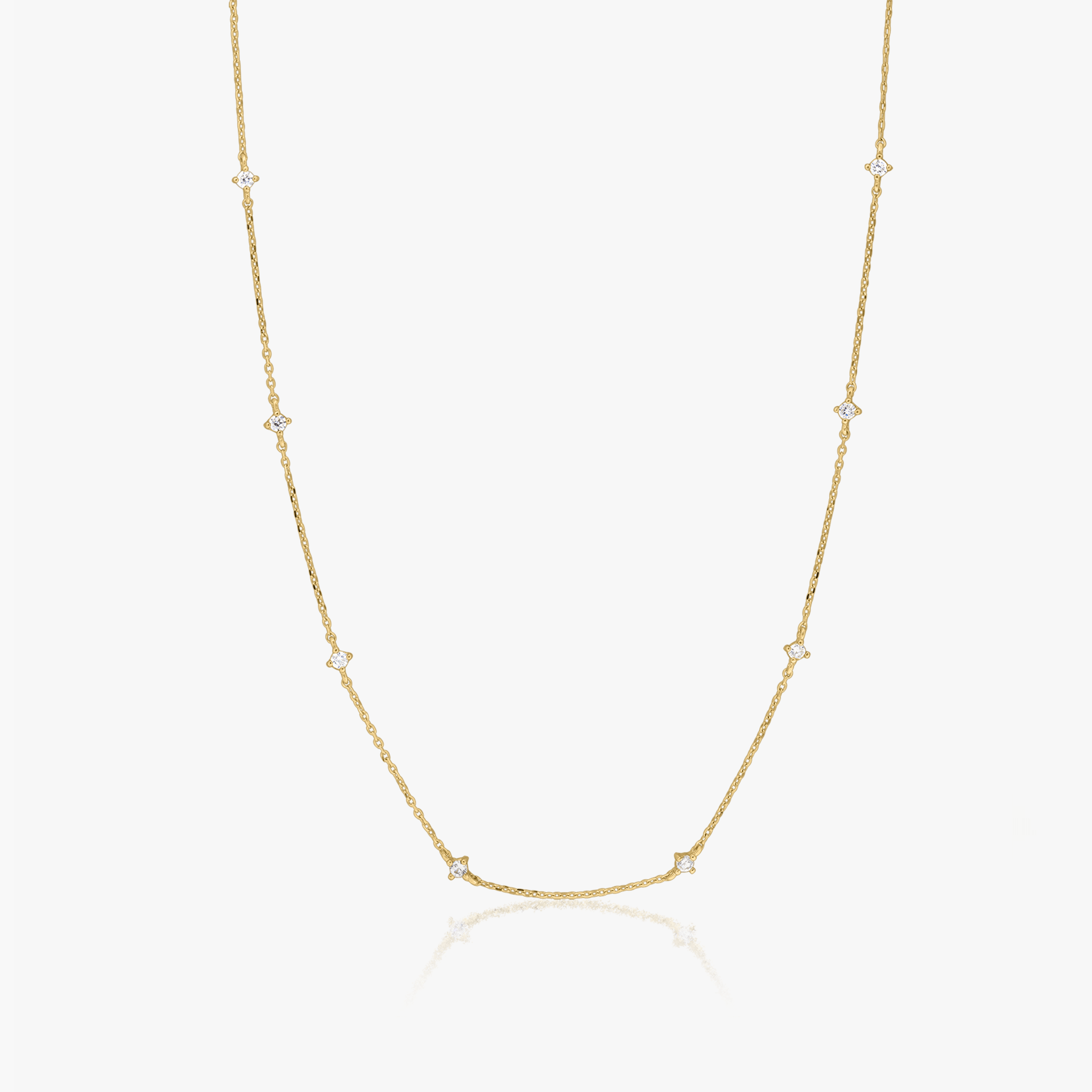 Starburst gold necklace - Zirconium