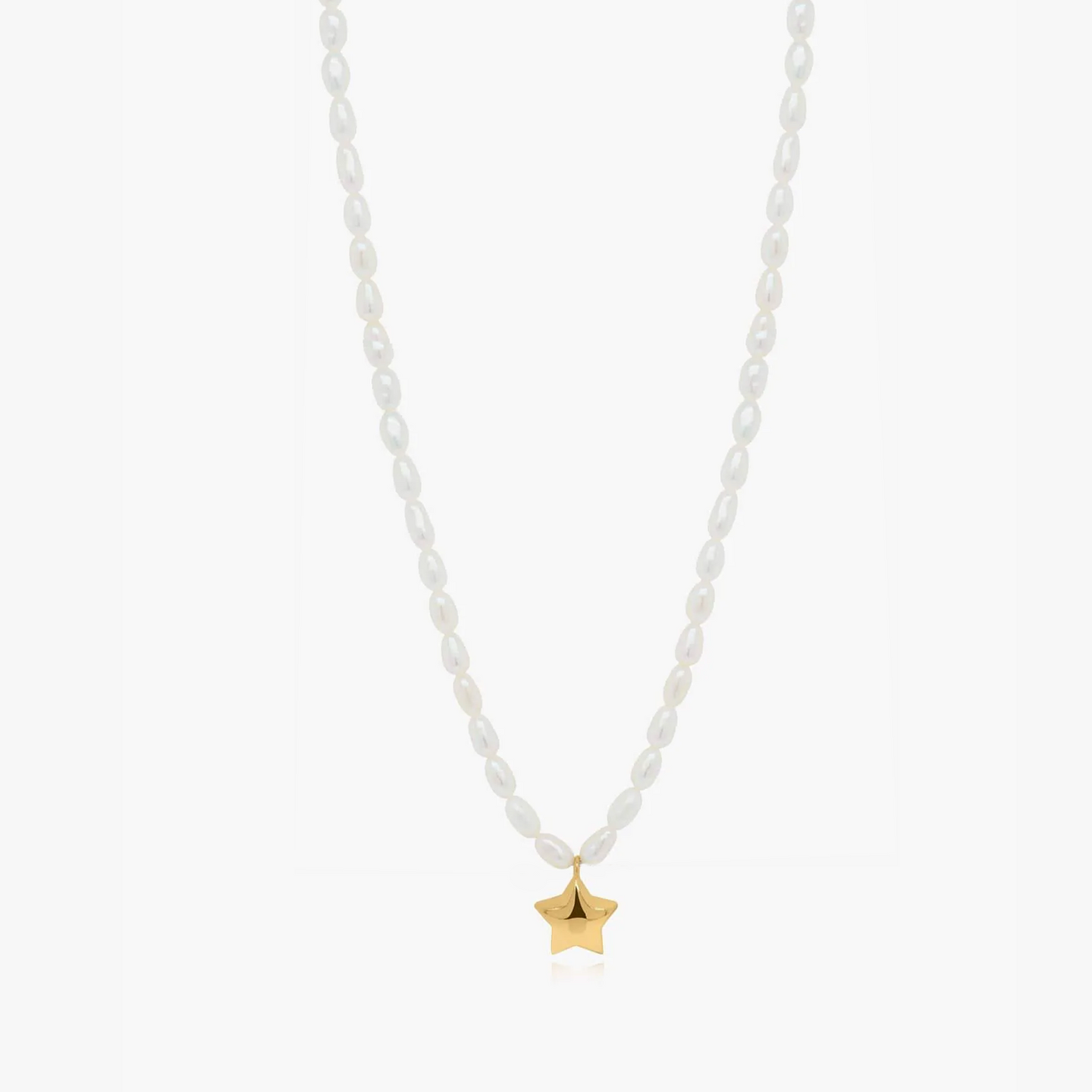 Tiana Golden Gold Necklace - Natural Pearls - Indira