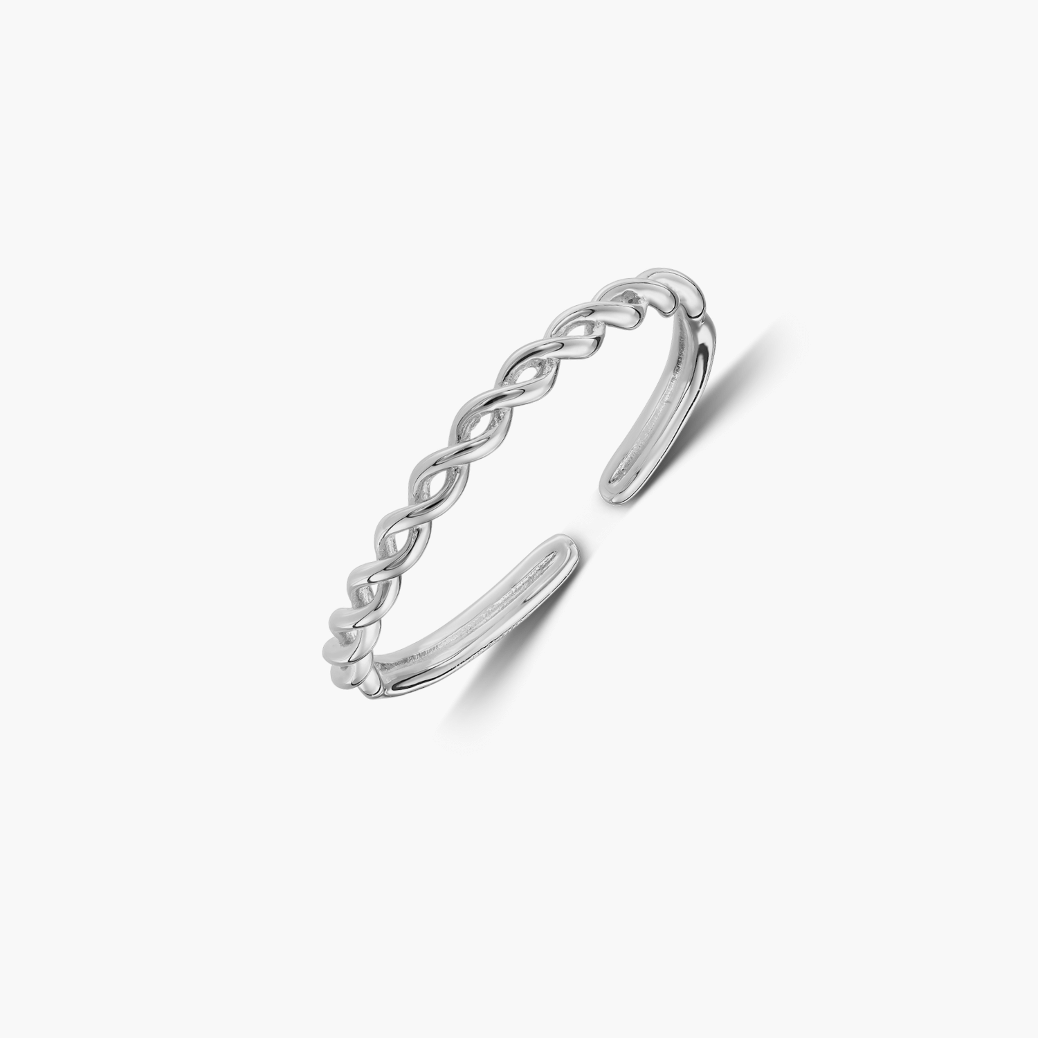 Braid Band silver ring