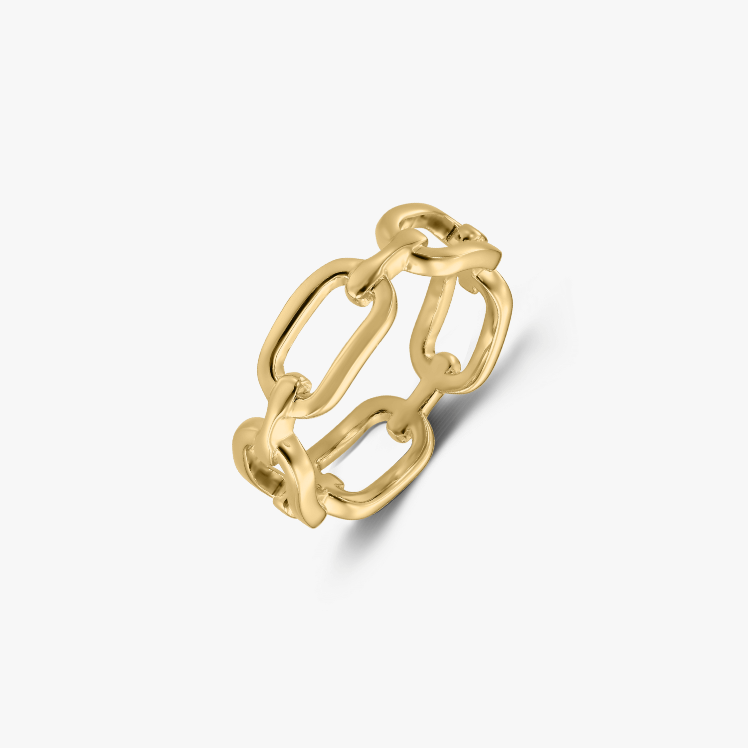 Golden Chain silver ring