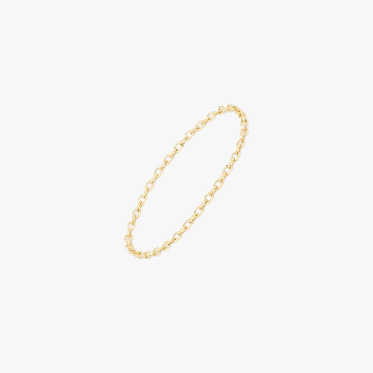 A 14K gold chain ring shown on a white background.