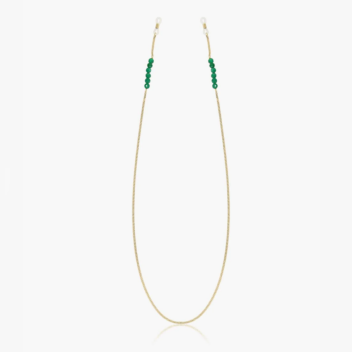 Silver chain for Coco Glasses - Green Onyx