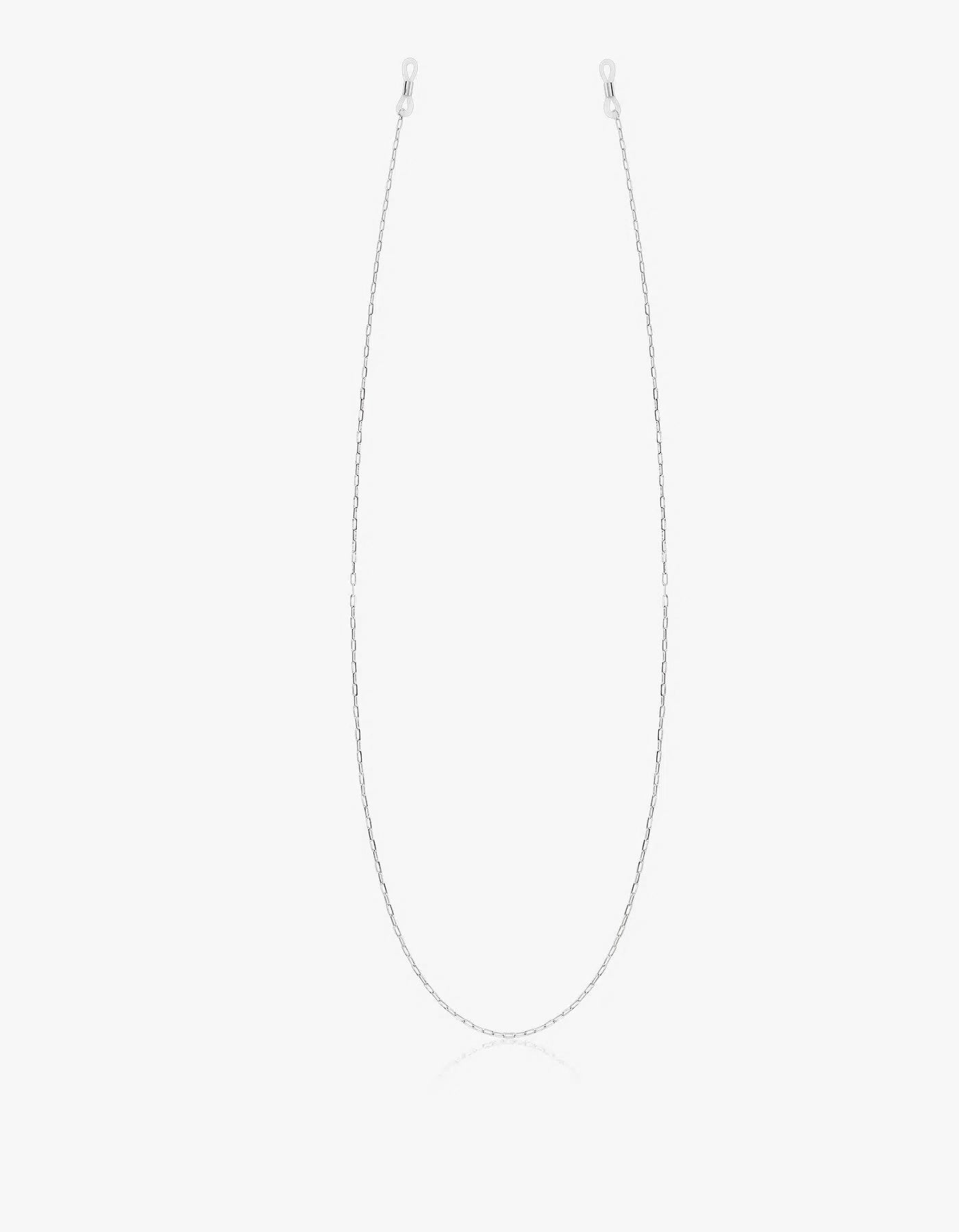 Paperclip silver eyeglass chain