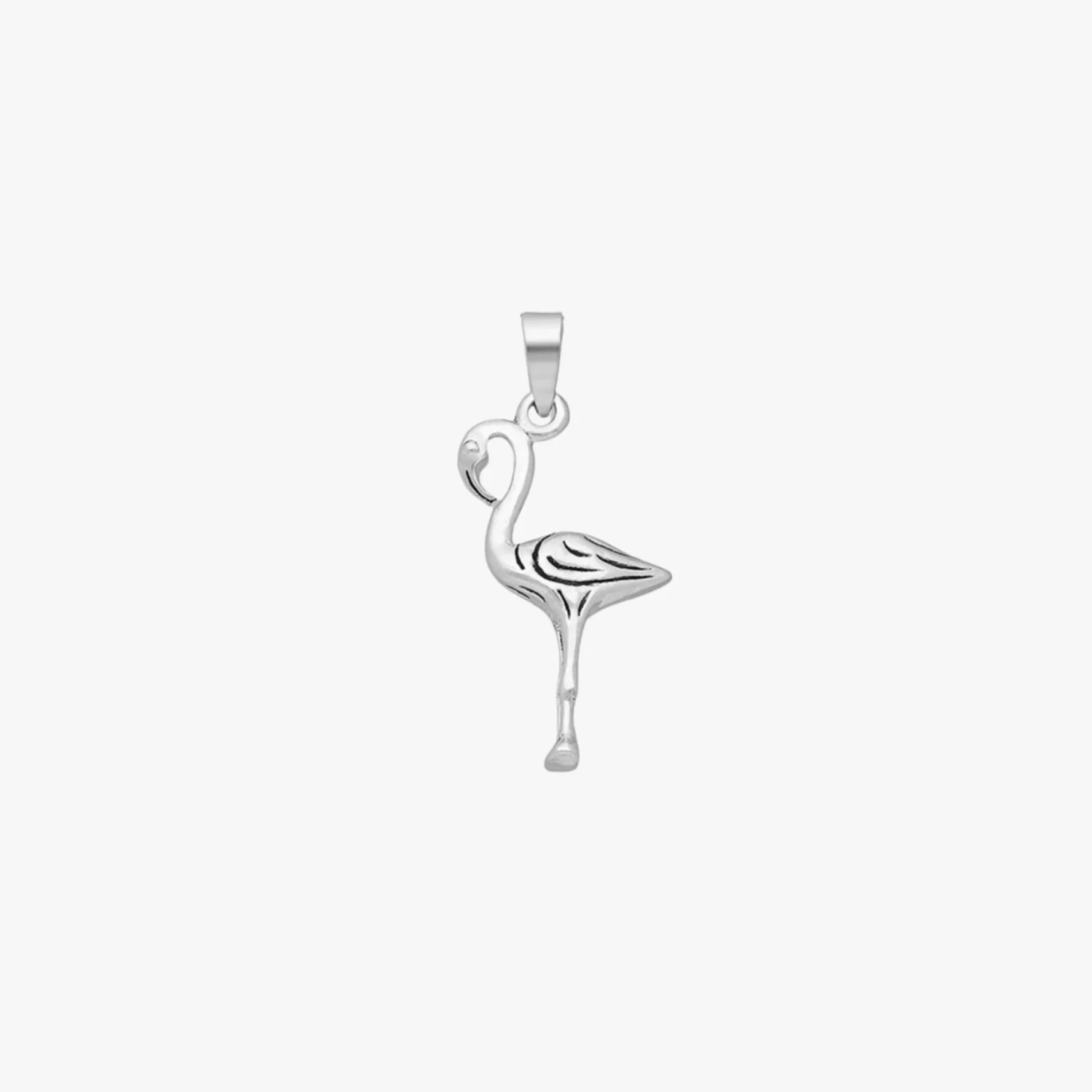 Flamingo silver pendant