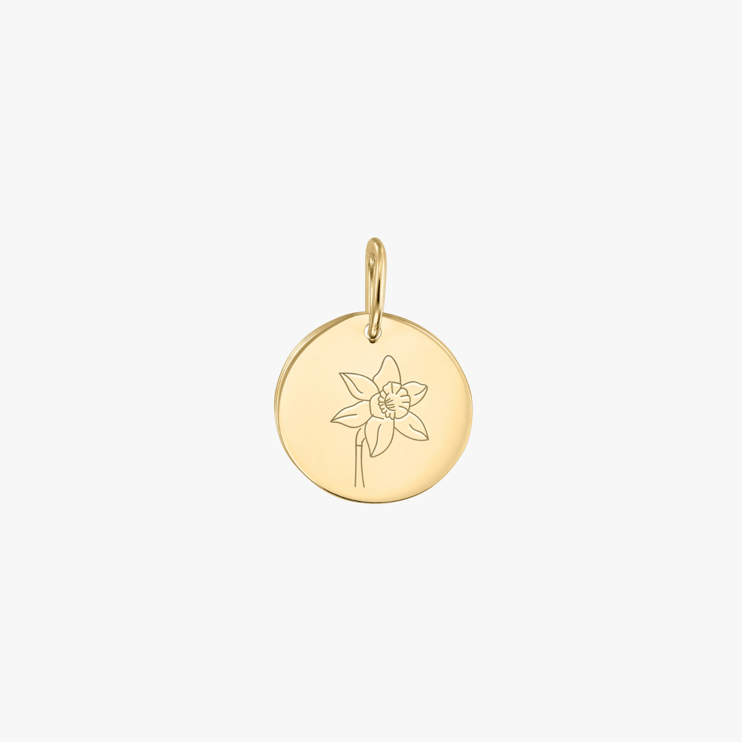 Birth Flower - March Daffodil gold pendant