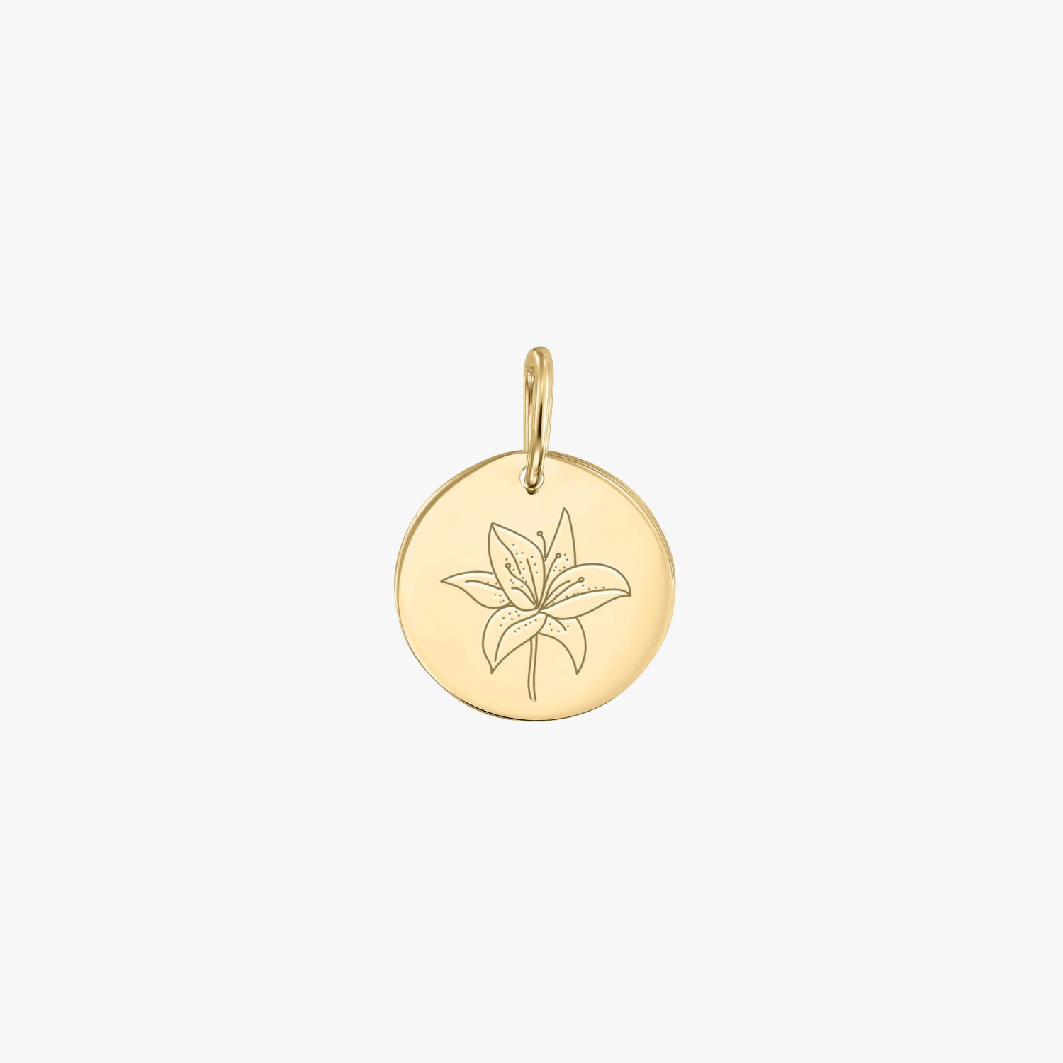 Gold pendant Birth Flower - May Lily