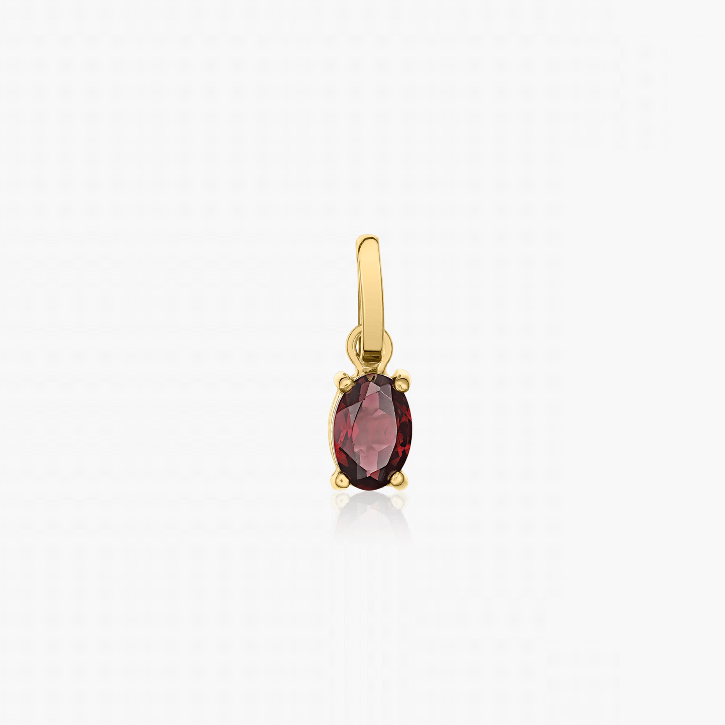 Gold Pendant Red Sparkle - Rhodolite