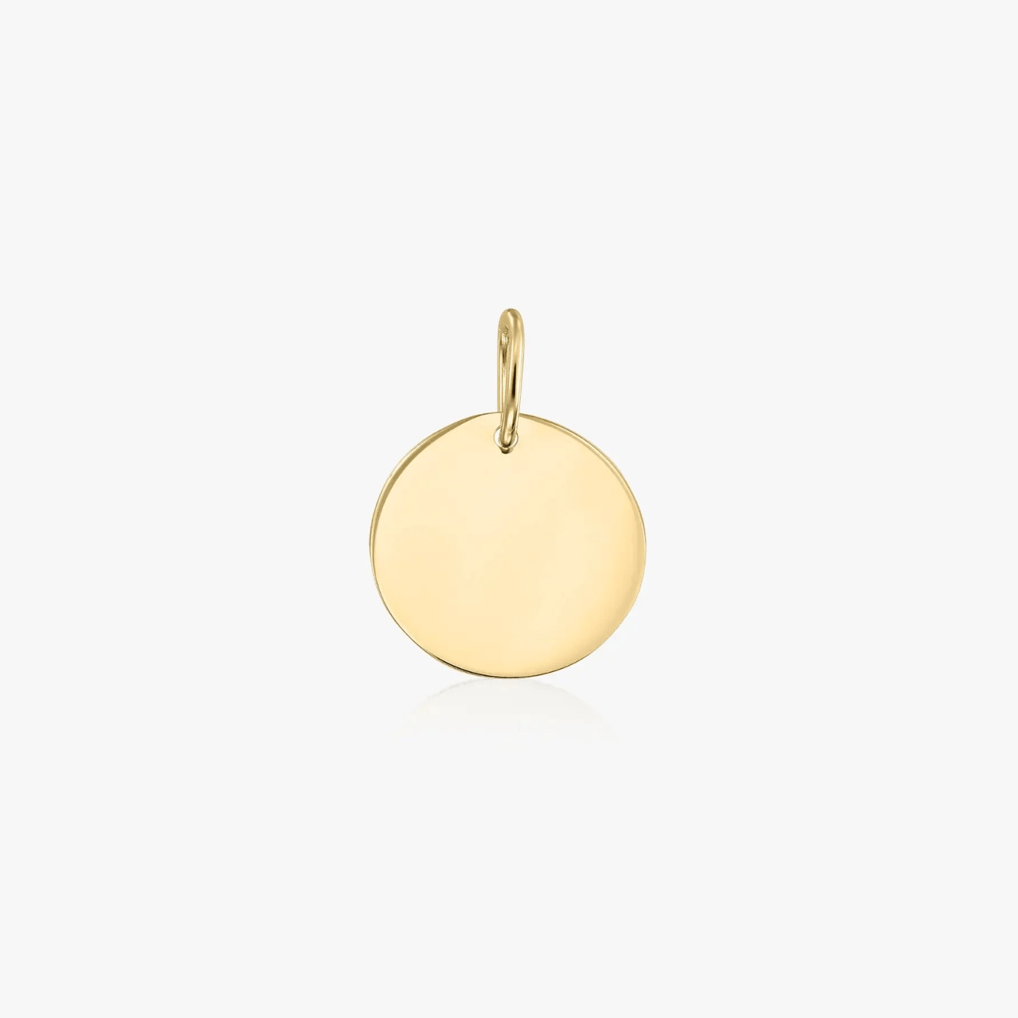 Gold Pendant Round 15 mm - engravable