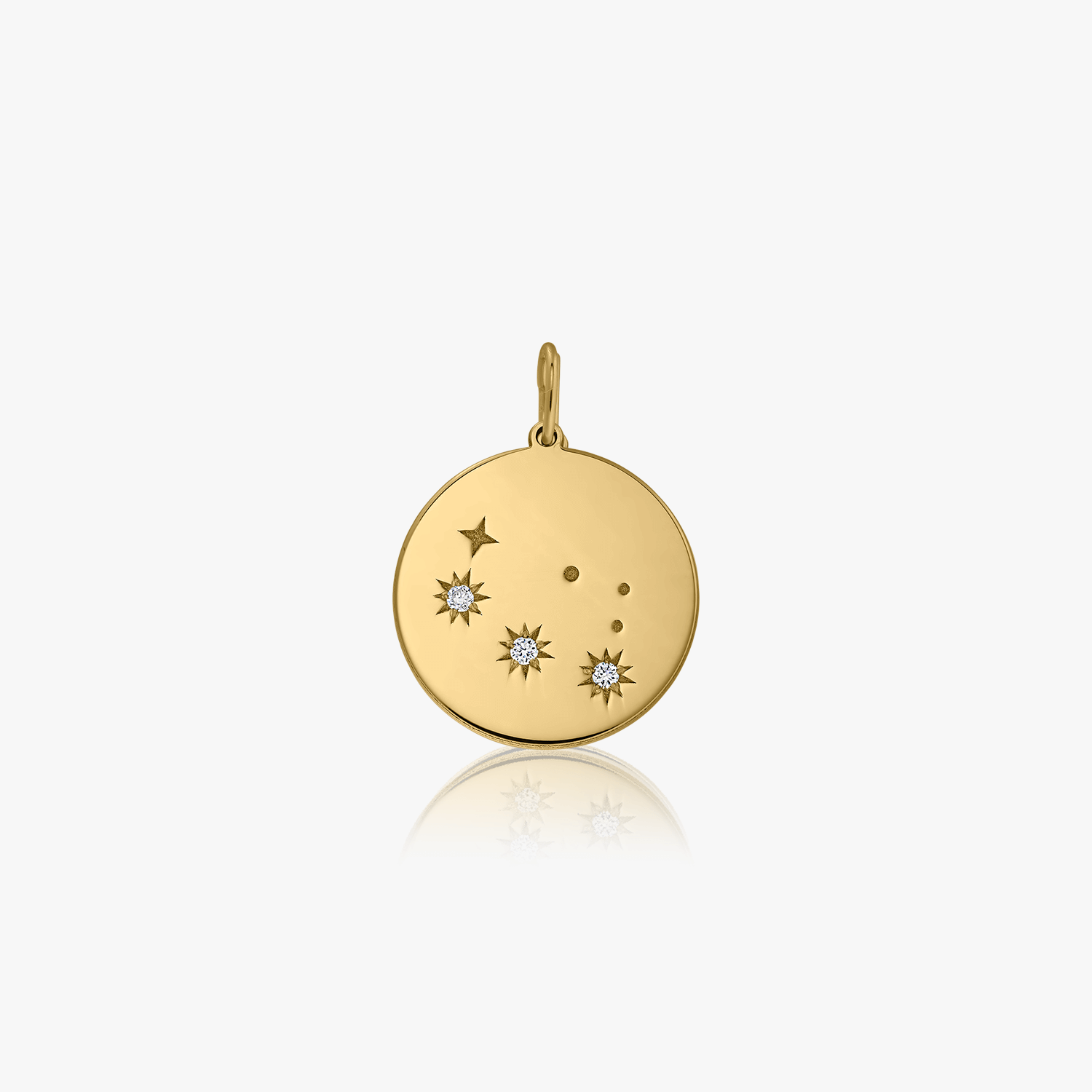 Zodiac - Gemini gold pendant