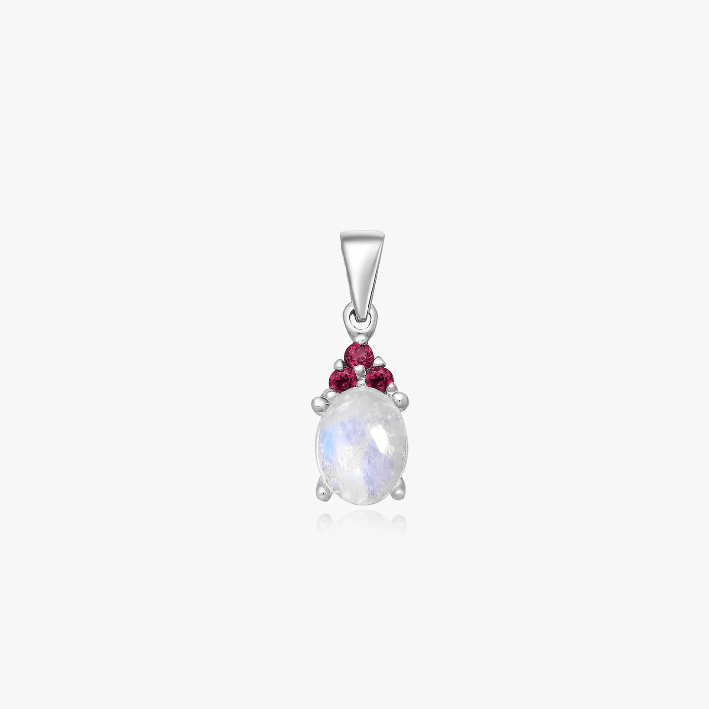 Piaf silver pendant - Moonstone Rhodolite