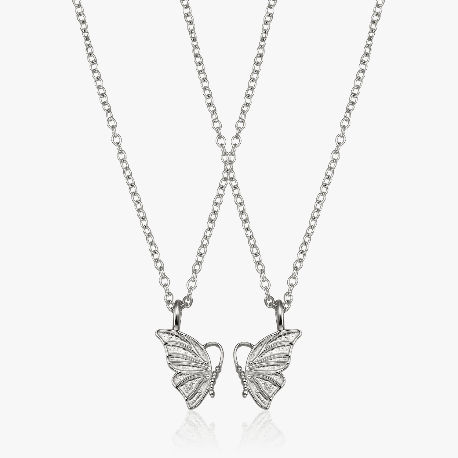 Bestfriends Silver Necklaces - You Gave Me Wings
