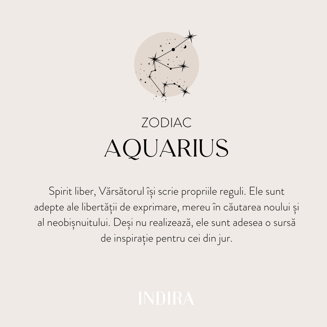 Zodiac - Aquarius gold pendant