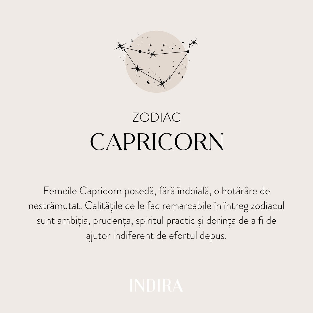 Pandantiv din aur Zodiac - Capricorn - Indira