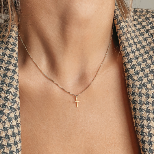 Faith Gold Necklace - Yellow Gold - Indira