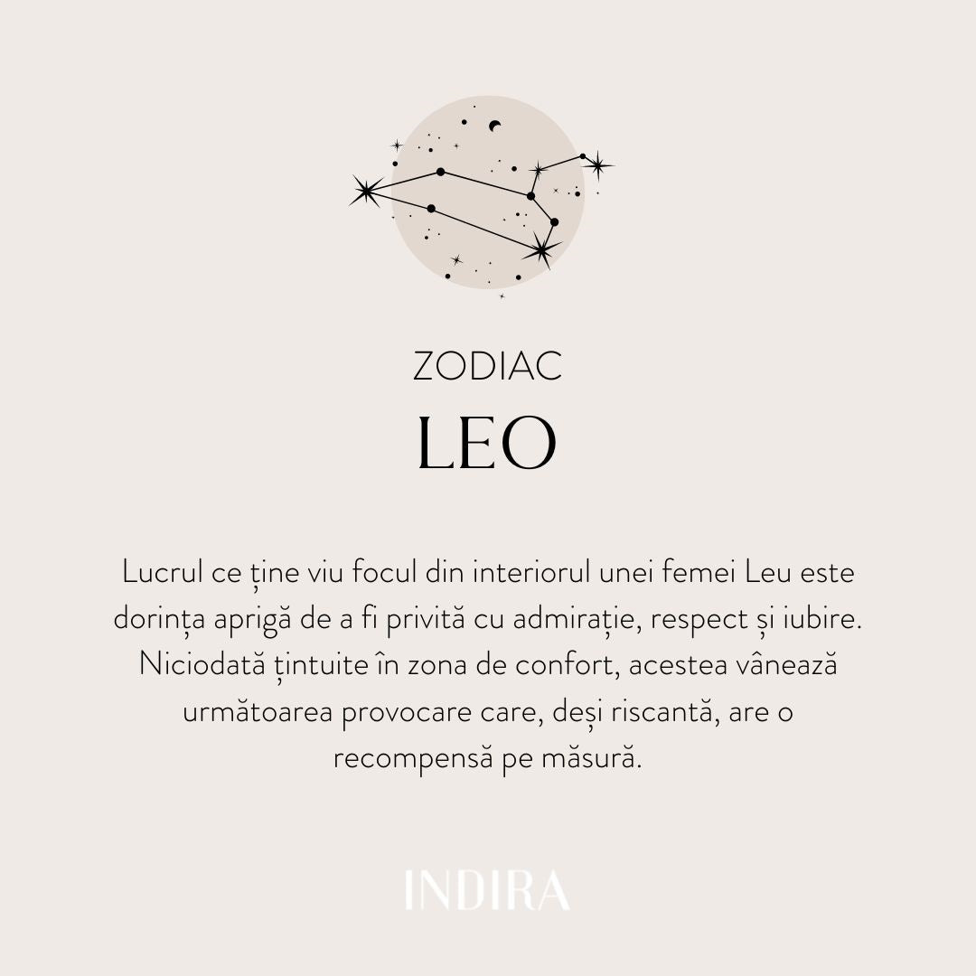 Golden Zodiac silver necklace - Leo