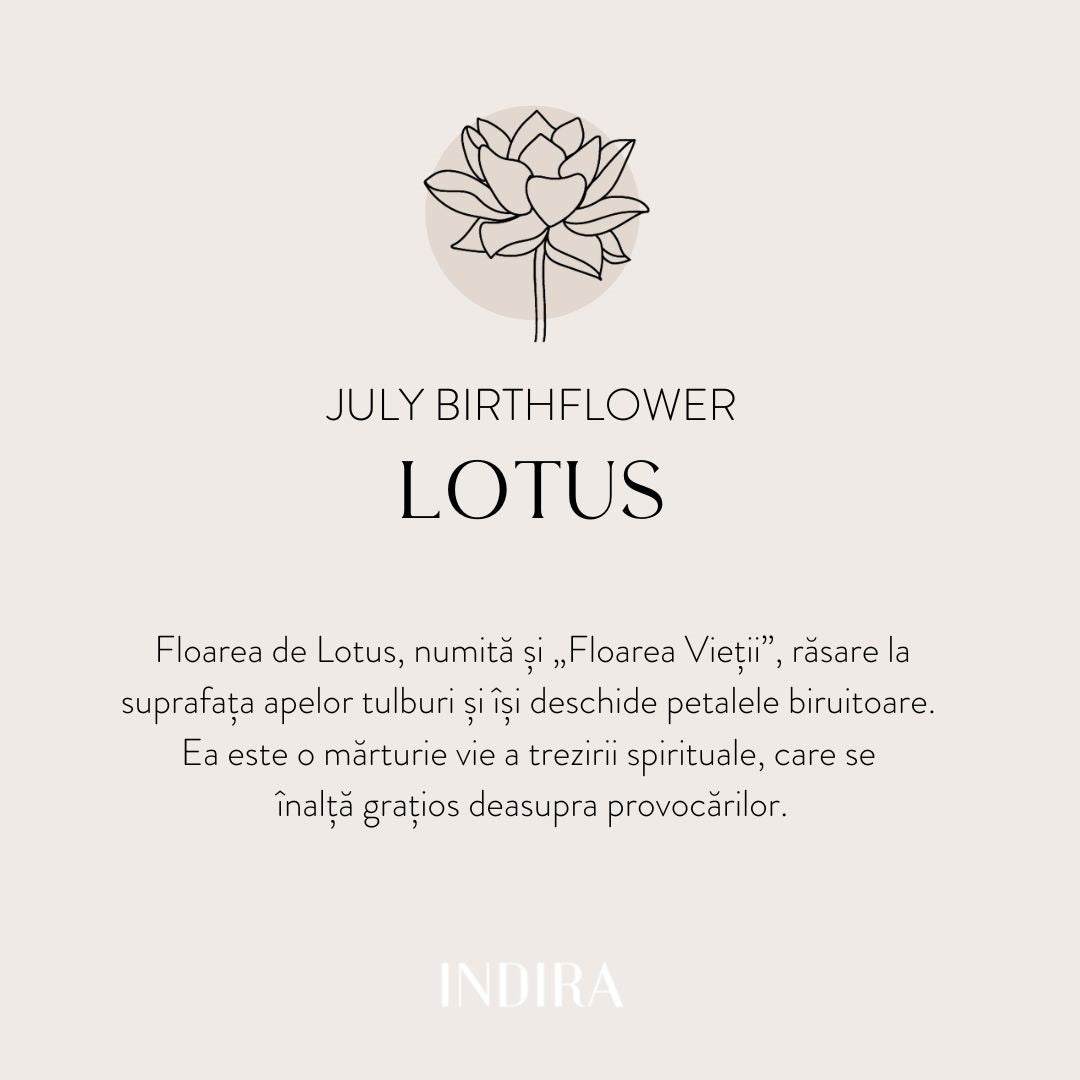 Silver BirthFlower - July Lotus Silver Cord Bracelet