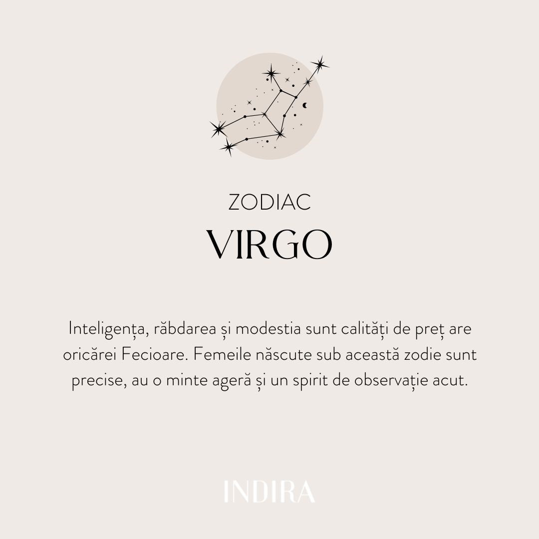 Golden Zodiac silver necklace - Virgo